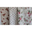 Decorative fabric with red flowers, 280 cm wide