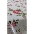 Decorative fabric with red flowers, 280 cm wide