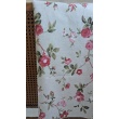 Decorative fabric with red flowers, 280 cm wide