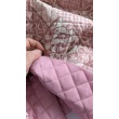 Pikowana tkanina, patchwork pudrowy róż