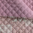 Pikowana tkanina, patchwork pudrowy róż