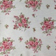 Decorative fabric with red bouquets, 280 cm wide