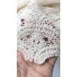 Bawełniana tkanina koronkowa crochet, naturalna