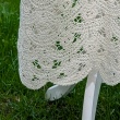 Cotton lace fabric , natural crochet