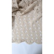 Bawełniana tkanina koronkowa crochet, naturalna