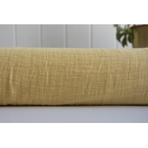 Double gauze 100% cotton, linen look, light mustard