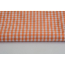 Bawełna 100% kratka vichy, dwustronna, pomarańczowa, 5mm