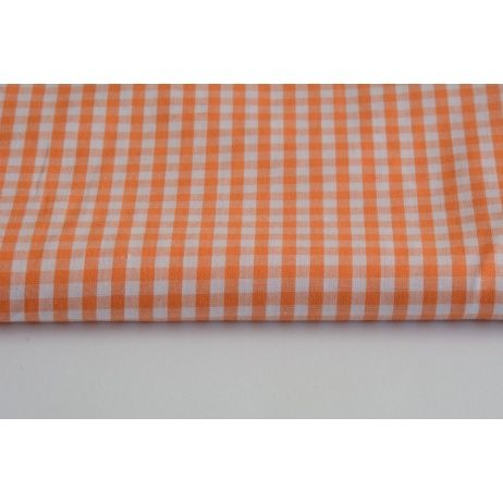 Bawełna 100% kratka vichy, dwustronna, pomarańczowa, 5mm