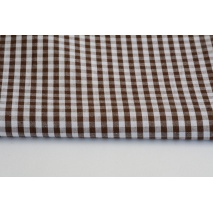 Cotton 100% double-sided, 5mm vichy check, brown