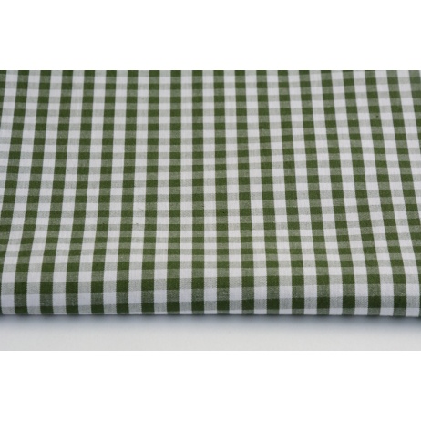 Cotton 100% double-sided, 5mm vichy check, dark green No.2