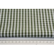 Cotton 100% double-sided, 5mm vichy check, dark green No.2