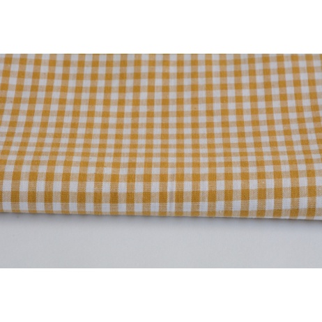 Cotton 100% double-sided, 5mm vichy check, mustard No.2