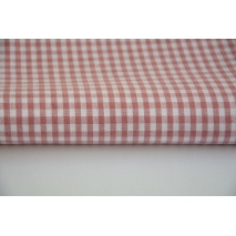Cotton 100% double-sided, 5mm vichy check, dusty pink No.2