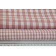 Cotton 100% double-sided, 10mm vichy check, dusty pink No.2