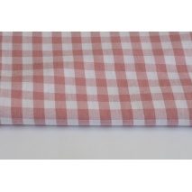 Bawełna 100% kratka vichy 1cm, dwustronna, brudny róż nr 2