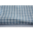 Double gauze cotton muslin, blue check pattern