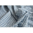 Double gauze cotton muslin, blue check pattern