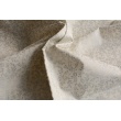 Cotton 100%, poplin with silver leaves on a cream background