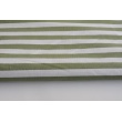 French terry, 1 cm stripes, eucalyptus color