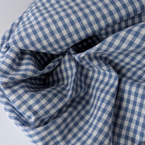 Bawełna 100% kratka vichy 5mm, dwustronna, jeans nr 2