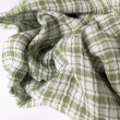 Double gauze cotton muslin, green check pattern