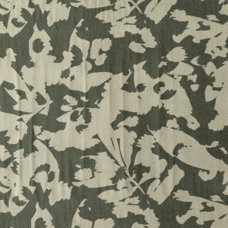 Viscose with a khaki-tone print