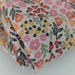 Quilted Cotton Fabric – Floral on Pink / Colorful Plaid
