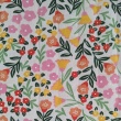 Quilted Cotton Fabric – Floral on Pink / Colorful Plaid