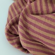Cotton muslin, double-sided lipstick pink-caramel stripes