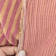 Cotton muslin, double-sided lipstick pink-caramel stripes