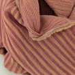 Cotton muslin, double-sided lipstick pink-caramel stripes