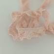 Pink elastic cotton lace 10mm