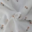 Cotton muslin, Caramel tulips on a cream background