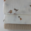 Cotton muslin, Caramel tulips on a cream background