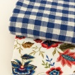 Bawełna 100% kratka vichy 1cm, seersucker, chabrowa
