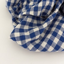 Cotton Vichy Check Seersucker – 1 cm, Cornflower Blue