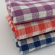 Cotton Vichy Check Seersucker – 1 cm, Coral