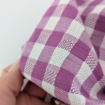 Cotton Vichy Check Seersucker – 1 cm, Violet