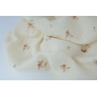 Double gauze 100% cotton retro roses on a vanilla background DC