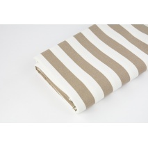 Decorative fabric, 100% cotton, 2.3cm cream-cocoa stripes, 280cm II quality
