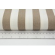Tkanina dekoracyjna, 100% bawełna, 2,3cm paski kremowo-kakaowe, 280cm