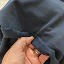 French terry, brushed, navy, 280g/m2