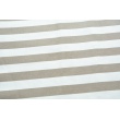 Decorative fabric, 100% cotton, 2.3cm cream-cocoa stripes, 280cm