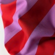 Decorative cotton fabric with 5 cm pink-red stripes