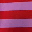 Decorative cotton fabric with 5 cm pink-red stripes