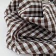 Cotton 100% double-sided, 1cm vichy check, brown