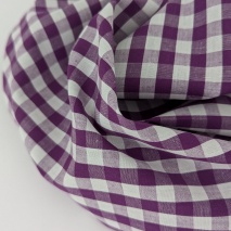 Cotton 100% double-sided, 1cm vichy check, violet