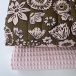 Quilted Cotton Fabric – Floral on Burgundy/ Floral on Khaki