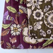 Quilted Cotton Fabric – Floral on Burgundy/ Floral on Khaki