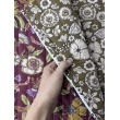 Quilted Cotton Fabric – Floral on Burgundy/ Floral on Khaki